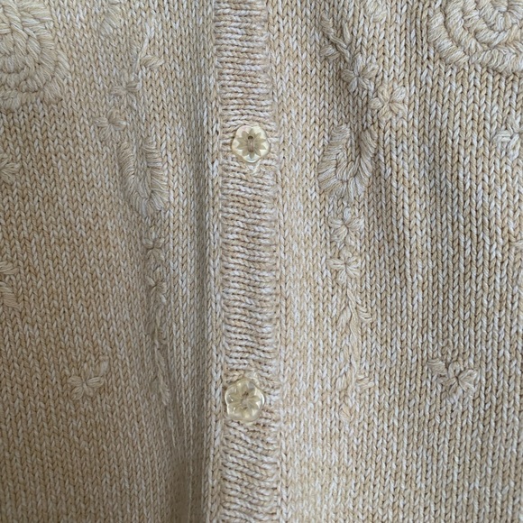 Vintage Traditions Cottagecore Cotton Knit Cardigan Sz XL Petite - Picture 7 of 10